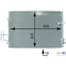 8FC 351 303-031 HELLA Конденсатор, кондиционер