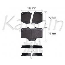 FK2117 KAISHIN Комплект тормозных колодок, дисковый тормоз