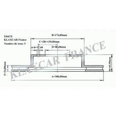 25647z KLAXCAR FRANCE Тормозной диск