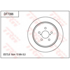 DF7396 TRW Тормозной диск