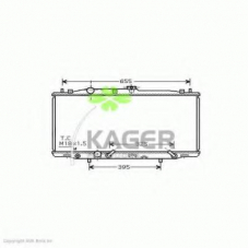 31-1673 KAGER Радиатор, охлаждение двигателя