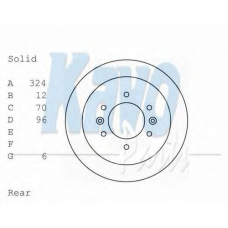 BR-4234 KAVO PARTS Тормозной диск