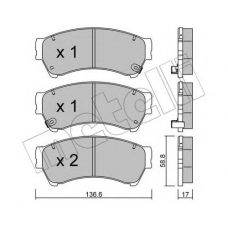 22-0924-0 METELLI Комплект тормозных колодок, дисковый тормоз