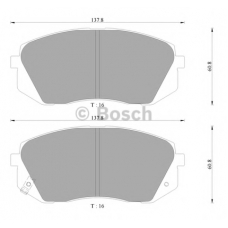 0 986 AB3 091 BOSCH Комплект тормозных колодок, дисковый тормоз