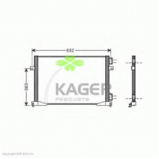 94-5330 KAGER Конденсатор, кондиционер