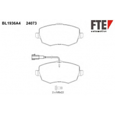 BL1936A4 FTE Комплект тормозных колодок, дисковый тормоз