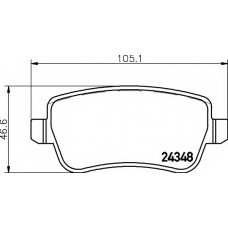 8DB 355 012-411 HELLA Комплект тормозных колодок, дисковый тормоз