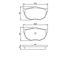 0 986 424 418 BOSCH Комплект тормозных колодок, дисковый тормоз