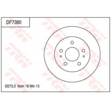 DF7380 TRW Тормозной диск