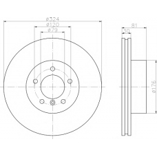 8DD 355 121-121 HELLA PAGID Тормозной диск