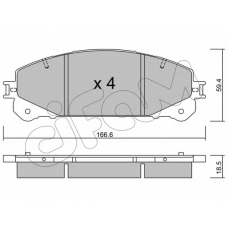 822-938-1 CIFAM Комплект тормозных колодок, дисковый тормоз
