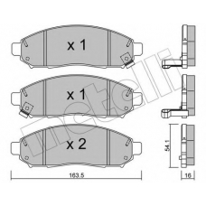 22-0743-0 METELLI Комплект тормозных колодок, дисковый тормоз