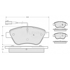 FB211389 FLENNOR Комплект тормозных колодок, дисковый тормоз