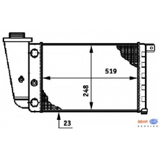 8MK 376 720-051 HELLA Радиатор, охлаждение двигателя