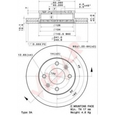 628.2026 VILLAR Тормозной диск