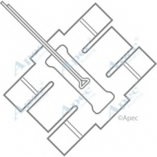 KIT507 APEC Комплектующие, тормозные колодки