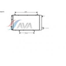 CN2073 AVA Радиатор, охлаждение двигателя
