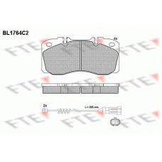 BL1764C2 FTE Комплект тормозных колодок, дисковый тормоз