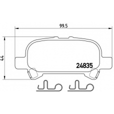 P 83 110 BREMBO Комплект тормозных колодок, дисковый тормоз