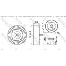 652031 AUTEX Паразитный / ведущий ролик, поликлиновой ремень