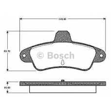 0 986 TB2 911 BOSCH Комплект тормозных колодок, дисковый тормоз