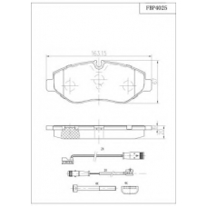 FBP4025 FI.BA Комплект тормозных колодок, дисковый тормоз