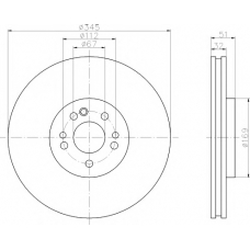 8DD 355 121-011 HELLA PAGID Тормозной диск