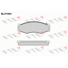BL2116A1 FTE Комплект тормозных колодок, дисковый тормоз