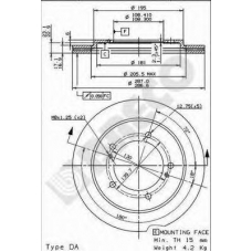 BS 8467 BRECO Тормозной диск