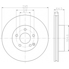 8DD 355 114-191 HELLA PAGID Тормозной диск