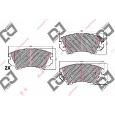 BP2211 DJ PARTS Комплект тормозных колодок, дисковый тормоз