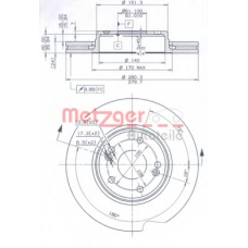 24826 METZGER Тормозной диск