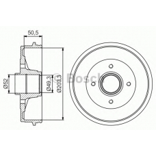 0 986 477 211 BOSCH Тормозной барабан