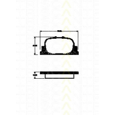8110 13077 TRISCAN Комплект тормозных колодок, дисковый тормоз