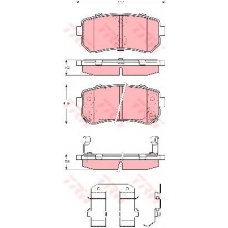 GDB3421 TRW Комплект тормозных колодок, дисковый тормоз