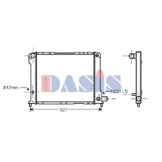 080260N AKS DASIS Радиатор, охлаждение двигателя