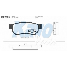 BP-2028 KAVO PARTS Комплект тормозных колодок, дисковый тормоз