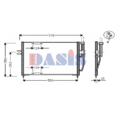 222190N AKS DASIS Конденсатор, кондиционер