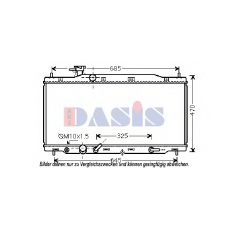 100067N AKS DASIS Радиатор, охлаждение двигателя