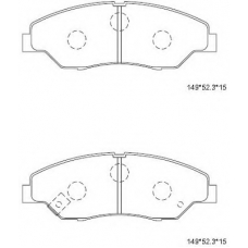 KD9708 ASIMCO Комплект тормозных колодок, дисковый тормоз