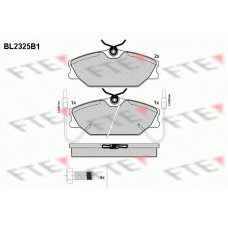 BL2325B1 FTE Комплект тормозных колодок, дисковый тормоз