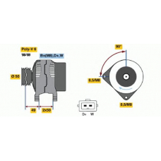 0 986 038 950 BOSCH Генератор