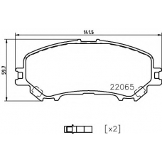 2206503 TEXTAR Комплект тормозных колодок, дисковый тормоз
