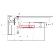 6538 KAMOKA Шарнирный комплект, приводной вал