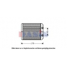 049001N AKS DASIS Теплообменник, отопление салона