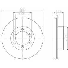 8DD 355 105-431 HELLA PAGID Тормозной диск