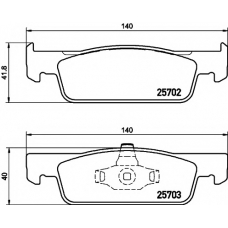 8DB 355 020-801 HELLA PAGID Комплект тормозных колодок, дисковый тормоз