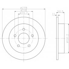 8DD 355 106-961 HELLA PAGID Тормозной диск