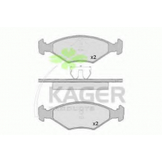 35-0225 KAGER Комплект тормозных колодок, дисковый тормоз