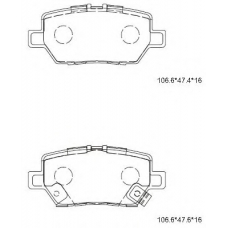 KD1512 ASIMCO Комплект тормозных колодок, дисковый тормоз